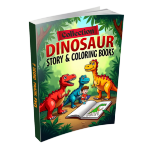 Dinosaur Story and Coloring Books